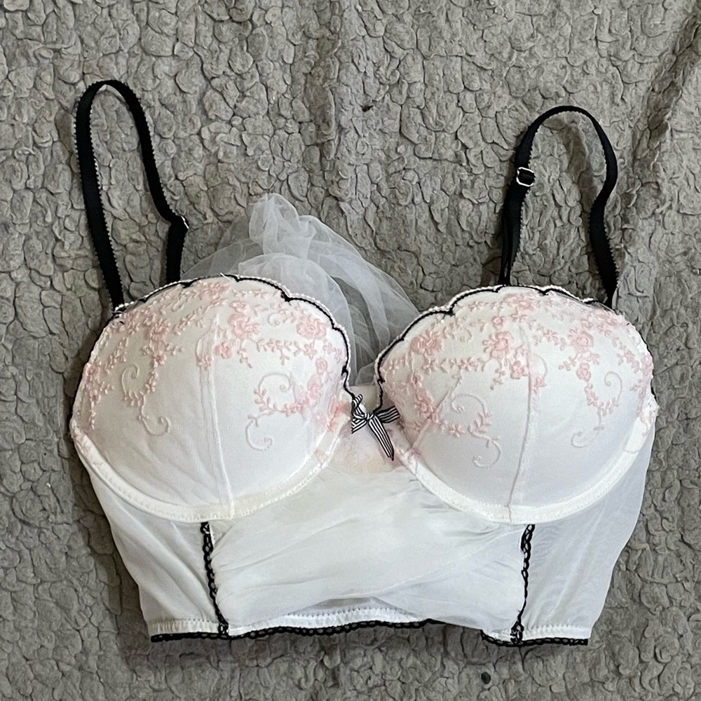 Victoria’s Secret DREAM ANGELS Tulle Bridal Bustier bra NWT 32D